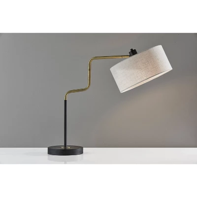 Jacob Table Lamp Black/Brass - Adesso 6 Jacob Table Lamp Black/Brass - Adesso - Image 4
