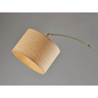 Bowery Arc Floor Lamp Antique Brass - Adesso 4 Bowery Arc Floor Lamp Antique Brass - Adesso - Image 2