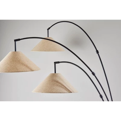 Braxton 3 Arm Arc Lamp Dark Bronze - Adesso 4 Braxton 3 Arm Arc Lamp Dark Bronze - Adesso - Image 2