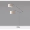 78" Manhattan Two Arm Arc Lamp Steel - Adesso 1 78" Manhattan Two Arm Arc Lamp Steel - Adesso -Adesso GUEST 49d98065 be05 432e 8cff 24a1ebe71468