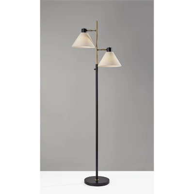 Matthew Tree Lamp Black W. Antique Brass - Adesso 3 Matthew Tree Lamp Black W. Antique Brass - Adesso