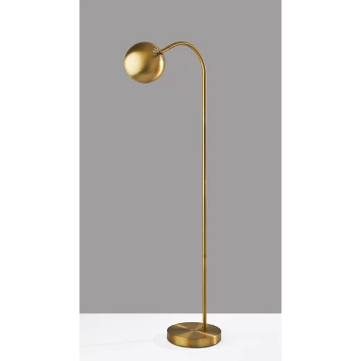 Emerson Floor Lamp Antique Brass - Adesso 4 Emerson Floor Lamp Antique Brass - Adesso - Image 2