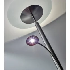 72" Stellar Combo Torchiere Steel (Includes LED Light Bulb) - Adesso 8 72" Stellar Combo Torchiere Steel (Includes LED Light Bulb) - Adesso -Adesso GUEST 4da5c51a fd4e 4e80 9671 4776b25e7976
