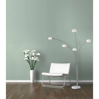 86" Luna Arc Lamp (Includes Light Bulb) Silver - Adesso 4 86" Luna Arc Lamp (Includes Light Bulb) Silver - Adesso - Image 2