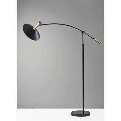 Bradley Arc Lamp With Smart Switch Black (Includes LED Light Bulb) - Adesso 3 Bradley Arc Lamp With Smart Switch Black (Includes LED Light Bulb) - Adesso