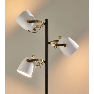 Casey Tree Lamp Black/White/Brass - Adesso 6 Casey Tree Lamp Black/White/Brass - Adesso - Image 4