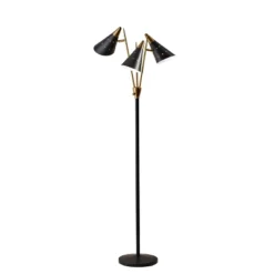 66" Nadine 3-Arm Floor Lamp Black - Adesso 10 66" Nadine 3-Arm Floor Lamp Black - Adesso -Adesso GUEST 50ef0b91 5ef3 4cf7 954f e0459f898924