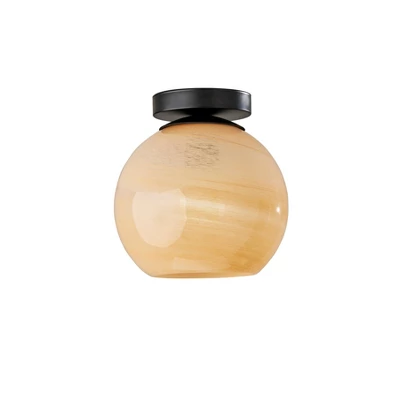 Nolan Flush Mount Pendant Black - Adesso 3 Nolan Flush Mount Pendant Black - Adesso