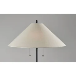 Adesso 32 Palmer Floor Lamp Black/Natural - Adesso