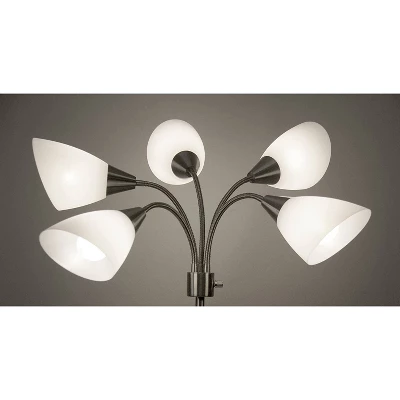 5 Headed Floor Lamp Satin Touch - Adesso 4 5 Headed Floor Lamp Satin Touch - Adesso - Image 2