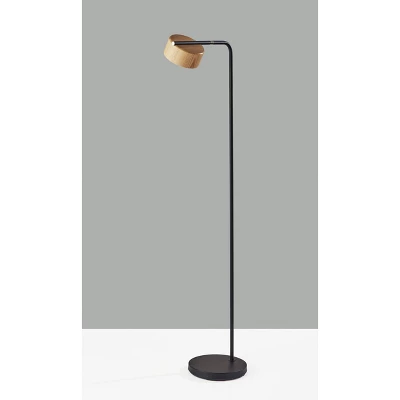 Roman Floor Lamp Black (Includes LED Light Bulb) - Adesso 3 Roman Floor Lamp Black (Includes LED Light Bulb) - Adesso