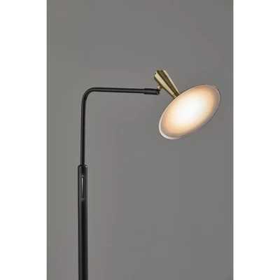 Lucas Floor Lamp (Includes LED Light Bulb) Black - Adesso 3 Lucas Floor Lamp (Includes LED Light Bulb) Black - Adesso