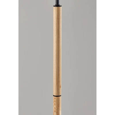 Everett Floor Lamp Natural Wood And Black - Adesso 4 Everett Floor Lamp Natural Wood And Black - Adesso - Image 2
