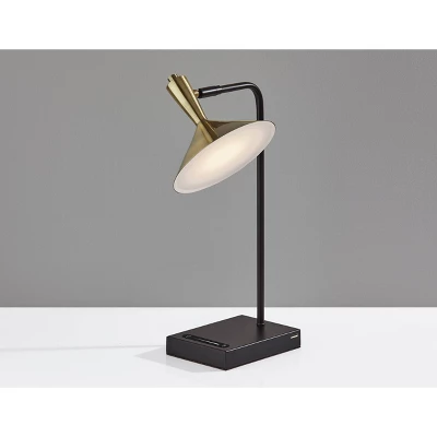 Lucas Desk Lamp (Includes LED Light Bulb) Black - Adesso 6 Lucas Desk Lamp (Includes LED Light Bulb) Black - Adesso - Image 4