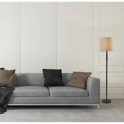 58" 3-way William Floor Lamp Black - Adesso 5 58" 3-way William Floor Lamp Black - Adesso - Image 3
