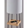 Henry Charge Shelf Floor Lamp Natural Black - Adesso -Adesso GUEST 6a2361a5 a4c8 41ea 8950 ee109e3eaf79