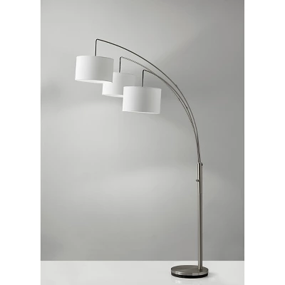 Trinity Arc Lamp Brushed Steel - Adesso 5 Trinity Arc Lamp Brushed Steel - Adesso - Image 3