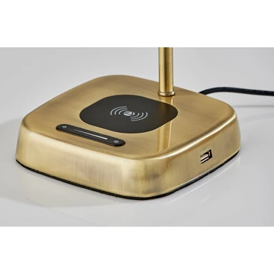 Radley Charge Desk Lamp With Smart Switch Antique Brass (Includes LED Light Bulb) - Adesso 7 Radley Charge Desk Lamp With Smart Switch Antique Brass (Includes LED Light Bulb) - Adesso - Image 5