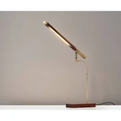 LED Barrett Desk Lamp Walnut/Brass (Includes LED Light Bulb) - Adesso 11 LED Barrett Desk Lamp Walnut/Brass (Includes LED Light Bulb) - Adesso -Adesso GUEST 6f87b457 8dc4 474d 9346 4f33254317e6