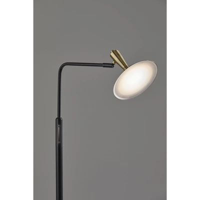 Lucas Floor Lamp (Includes LED Light Bulb) Black - Adesso 4 Lucas Floor Lamp (Includes LED Light Bulb) Black - Adesso - Image 2