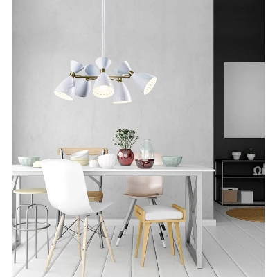 5-Head Oscar Pendant White - Adesso 3 5-Head Oscar Pendant White - Adesso