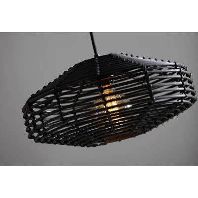 7" Kingston Pendant Ceiling Light Black - Adesso 6 7" Kingston Pendant Ceiling Light Black - Adesso - Image 4