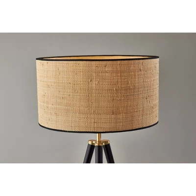 Jackson Floor Lamp Black Wood - Adesso 3 Jackson Floor Lamp Black Wood - Adesso