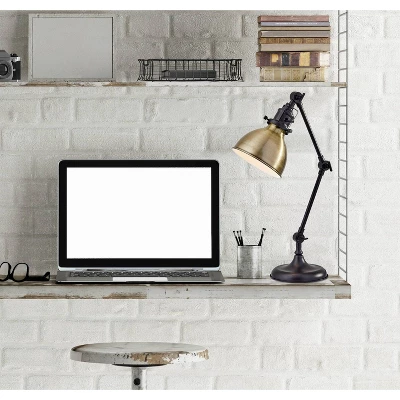 18.5" Alden Desk Lamp Bronze - Adesso 6 18.5" Alden Desk Lamp Bronze - Adesso - Image 4
