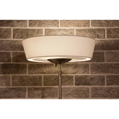 71" Harper Floor Lamp Silver/White - Adesso 3 71" Harper Floor Lamp Silver/White - Adesso