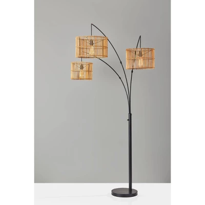 82" Cabana Collection 3-Arm Arc Lamp Black - Adesso 7 82" Cabana Collection 3-Arm Arc Lamp Black - Adesso - Image 5