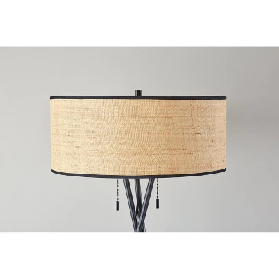 Bushwick Floor Lamp Black - Adesso 3 Bushwick Floor Lamp Black - Adesso