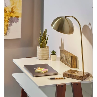 Paxton Desk Lamp Antique Brass - Adesso 6 Paxton Desk Lamp Antique Brass - Adesso - Image 4