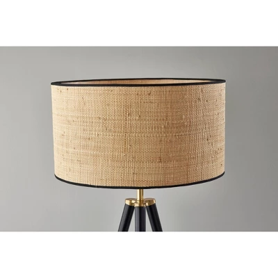 Jackson Floor Lamp Black Wood - Adesso 4 Jackson Floor Lamp Black Wood - Adesso - Image 2