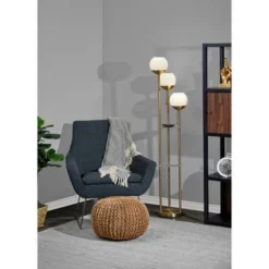 Bianca Shelf Floor Lamp Antique Brass - Adesso