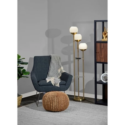 Bianca Shelf Floor Lamp Antique Brass - Adesso 3 Bianca Shelf Floor Lamp Antique Brass - Adesso