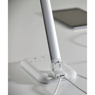 16.25" Lennox Multi-Function Desk Lamp (Includes LED Light Bulb) White - Adesso 10 16.25" Lennox Multi-Function Desk Lamp (Includes LED Light Bulb) White - Adesso - Image 8