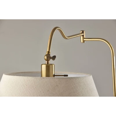 Rodeo Floor Lamp Antique Brass - Adesso 6 Rodeo Floor Lamp Antique Brass - Adesso - Image 4
