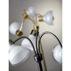 69" Presley 3 Arm Floor Lamp Off Black - Adesso
