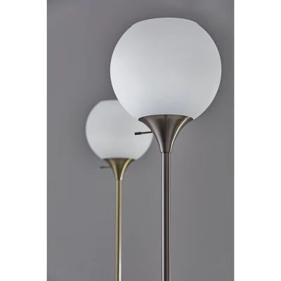 71" 3-way Fiona Torchiere Steel - Adesso 5 71" 3-way Fiona Torchiere Steel - Adesso - Image 3