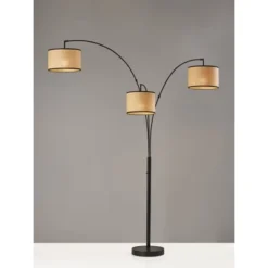 3 Arm Bowery Arc Lamp Black - Adesso