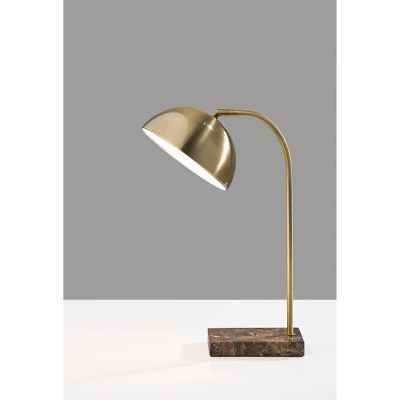Paxton Desk Lamp Antique Brass - Adesso 3 Paxton Desk Lamp Antique Brass - Adesso