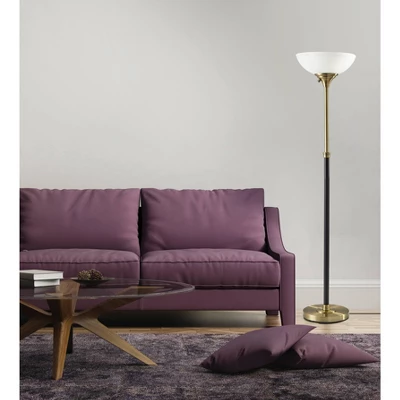 71" Bergen Collection Torchiere Black - Adesso 4 71" Bergen Collection Torchiere Black - Adesso - Image 2