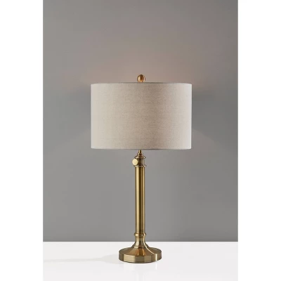 Barton Table Lamp Antique Brass - Adesso 3 Barton Table Lamp Antique Brass - Adesso
