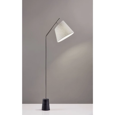 58.5" Dempsey Collection Floor Lamp Medium Silver - Adesso 3 58.5" Dempsey Collection Floor Lamp Medium Silver - Adesso