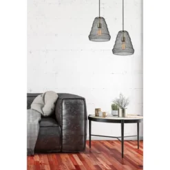 Sheridan Pendant With Antique Brass Accent Black - Adesso