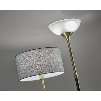 71" Bergen Collection Torchiere Black - Adesso 6 71" Bergen Collection Torchiere Black - Adesso - Image 4