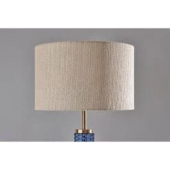 Glass Delilah Floor Lamp Antique Brass/Blue - Adesso 9 Glass Delilah Floor Lamp Antique Brass/Blue - Adesso -Adesso GUEST 9642ccd3 a378 4f35 9bb0 d1830bdbcb62
