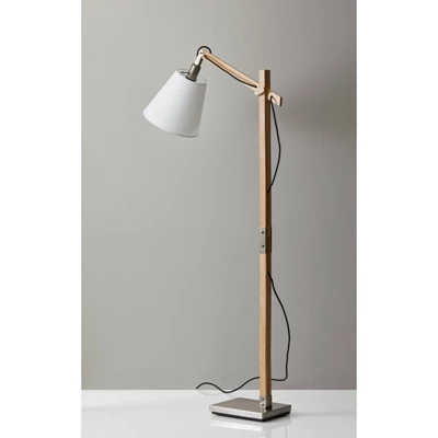 53" X 61" 3-way Walden Floor Lamp Camel - Adesso 4 53" X 61" 3-way Walden Floor Lamp Camel - Adesso - Image 2