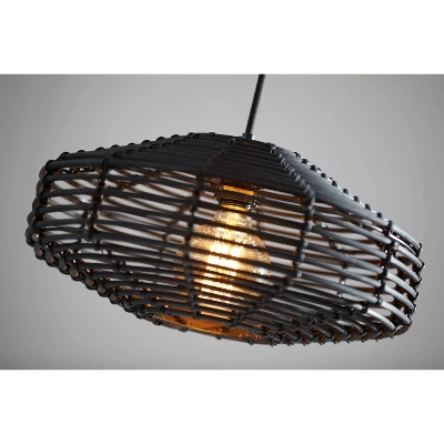 7" Kingston Pendant Ceiling Light Black - Adesso 4 7" Kingston Pendant Ceiling Light Black - Adesso - Image 2