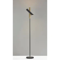 LED Vega Torchiere Black/Brass (Includes LED Light Bulb) - Adesso 13 LED Vega Torchiere Black/Brass (Includes LED Light Bulb) - Adesso -Adesso GUEST 9b0bba9e 87eb 4364 a2b8 2b44025d3a74